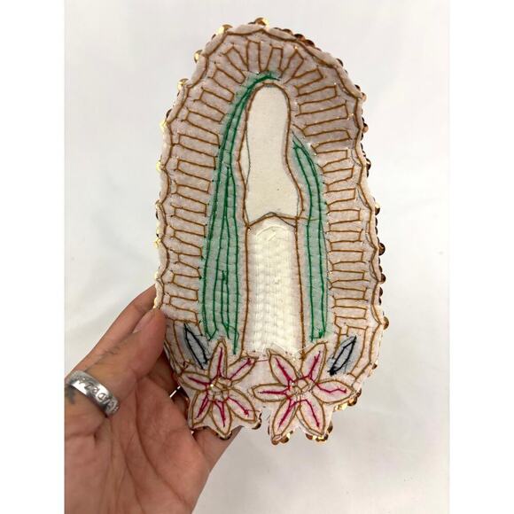 Our Lady Of Guadalupe Sequined Sewing Patch Applique Embellishment 4"x6.5" - Picture 7 of 8